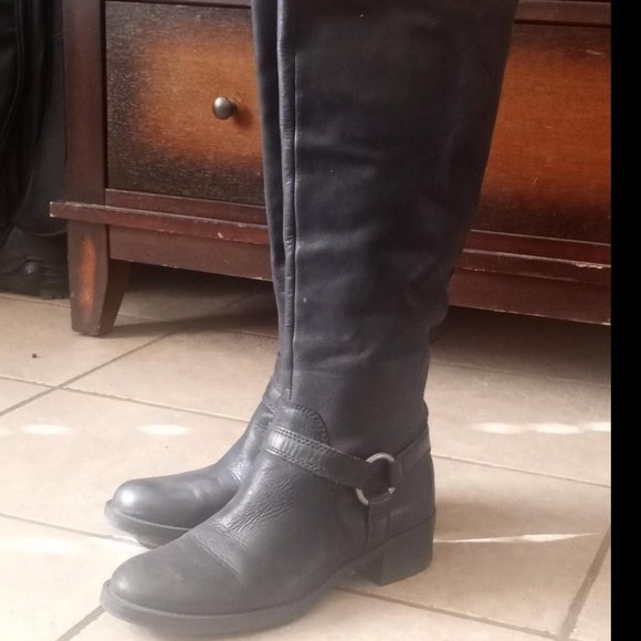 Lucky Brand, full-grain leather, tall black riding boots - Size 8 - Picture 16 of 16